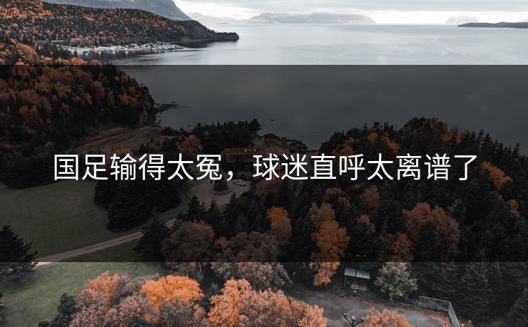国足输得太冤，球迷直呼太离谱了