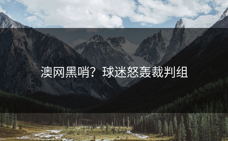 澳网黑哨？球迷怒轰裁判组