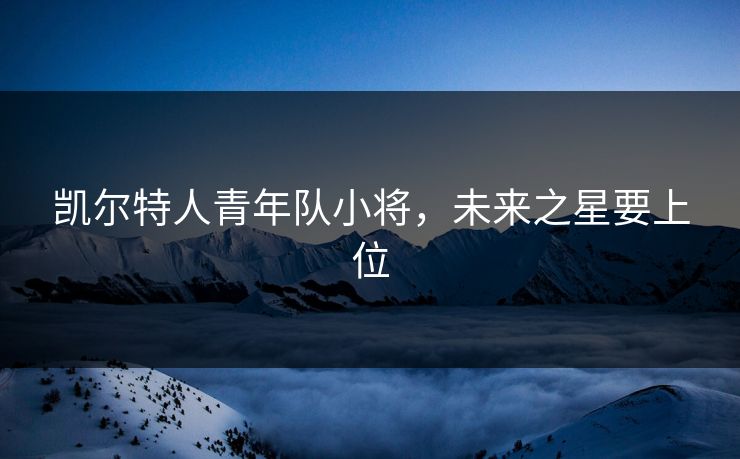 凯尔特人青年队小将，未来之星要上位