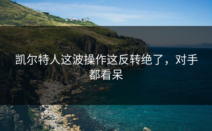 凯尔特人这波操作这反转绝了,对手都看呆 凯尔特人这波操作这反转绝了,对手都看呆