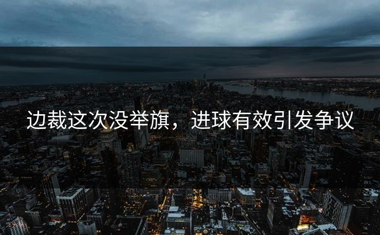 边裁这次没举旗，进球有效引发争议
